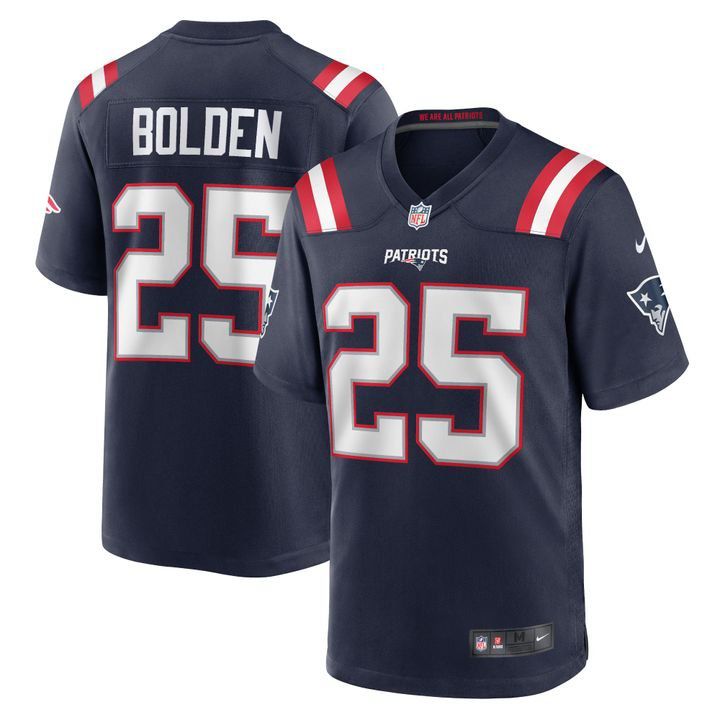 Men New England Patriots #25 Terrence Brooks Nike Navy Game NFL Jersey